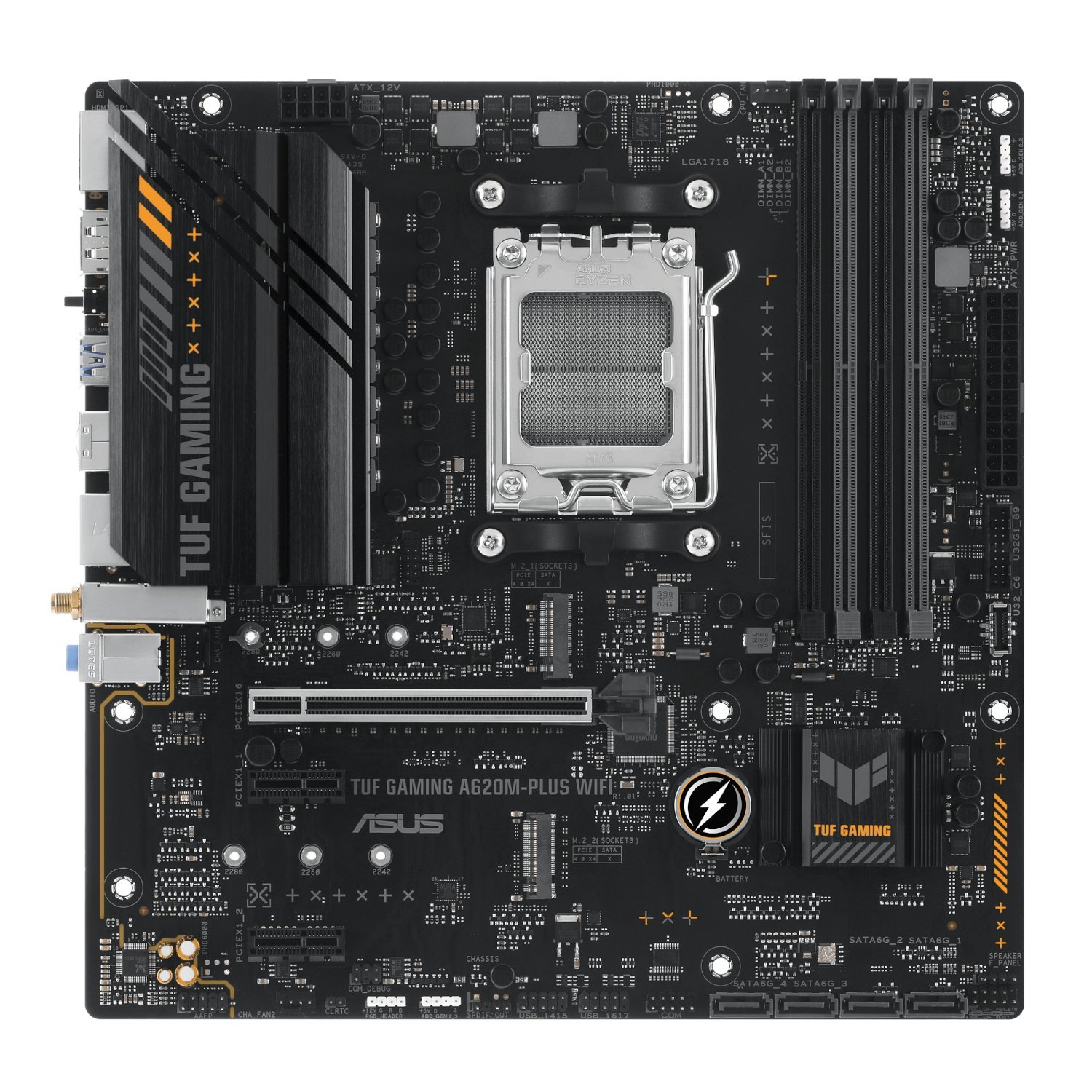 Asus TUF Gaming A620M-PLUS AM5 WIFI M-ATX Motherboard - Image 3