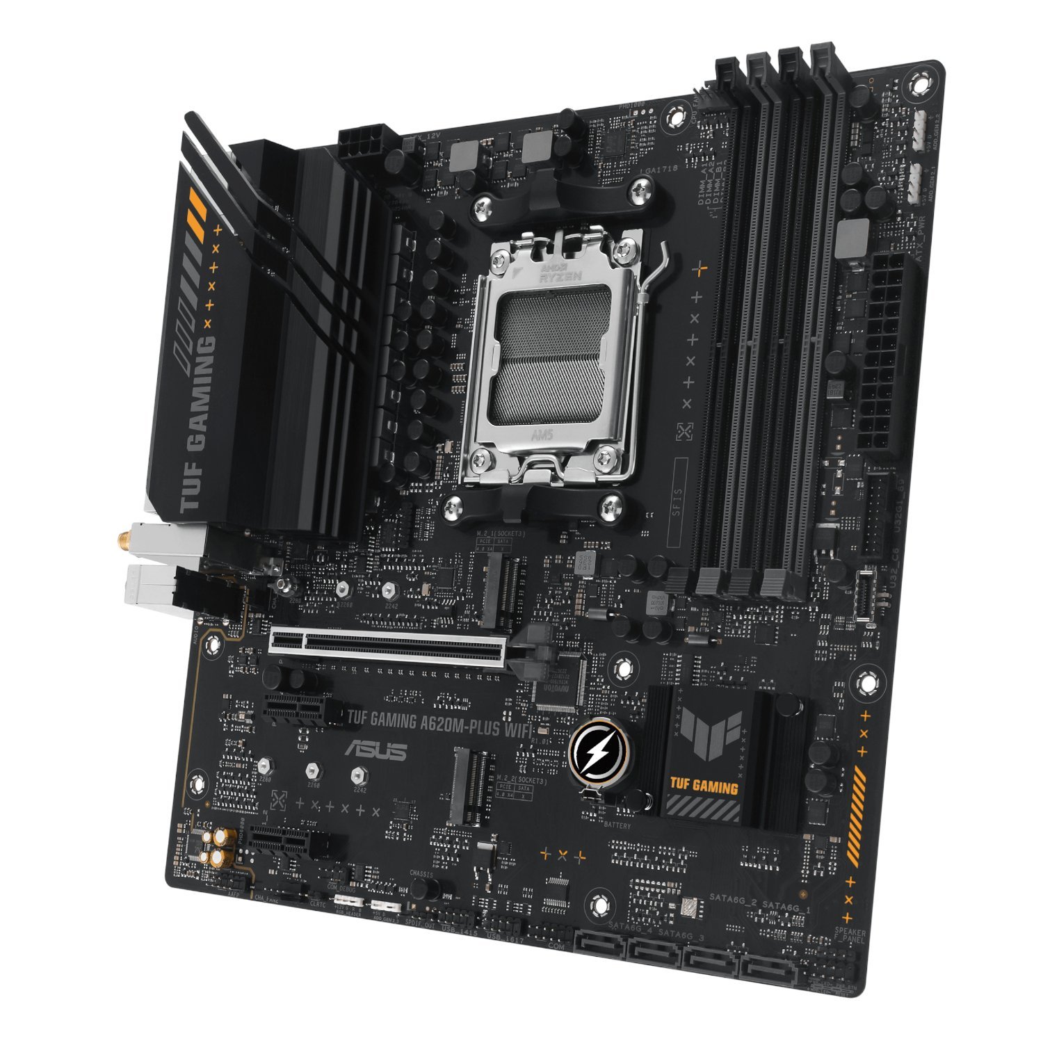Asus TUF Gaming A620M-PLUS AM5 WIFI M-ATX Motherboard - Image 2