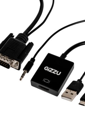 Gizzu 1080P VGA to HDMI Adapter with Audio