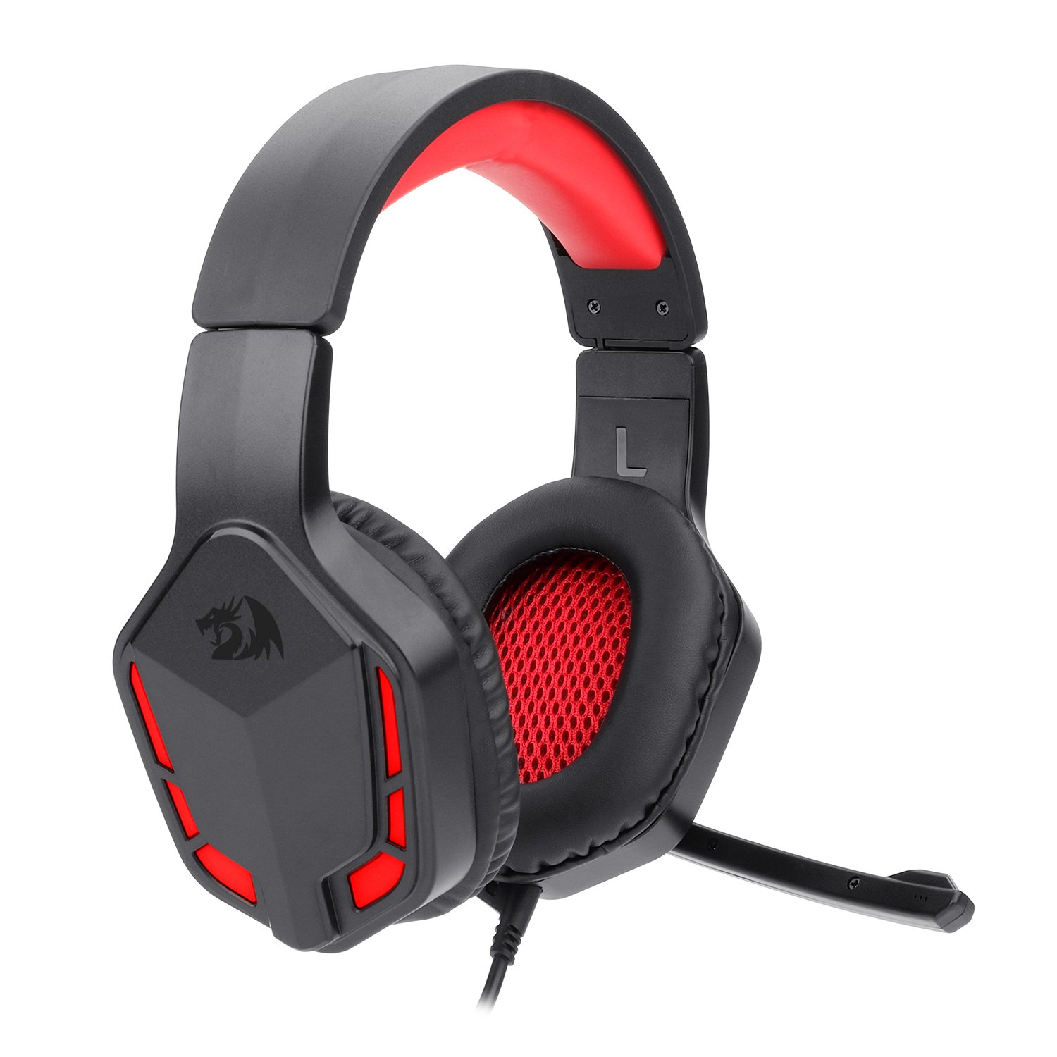 Redragon H220 THEMIS LED Wired Over-ear Gaming Headset – Black - Image 2