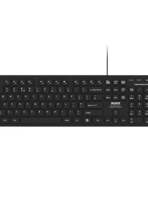 Port Connect Tough Office USB Keyboard - Black