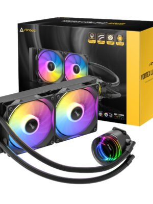 Antec VORTEX LUM 240 ARGB AIO CPU Liquid Cooler – Black