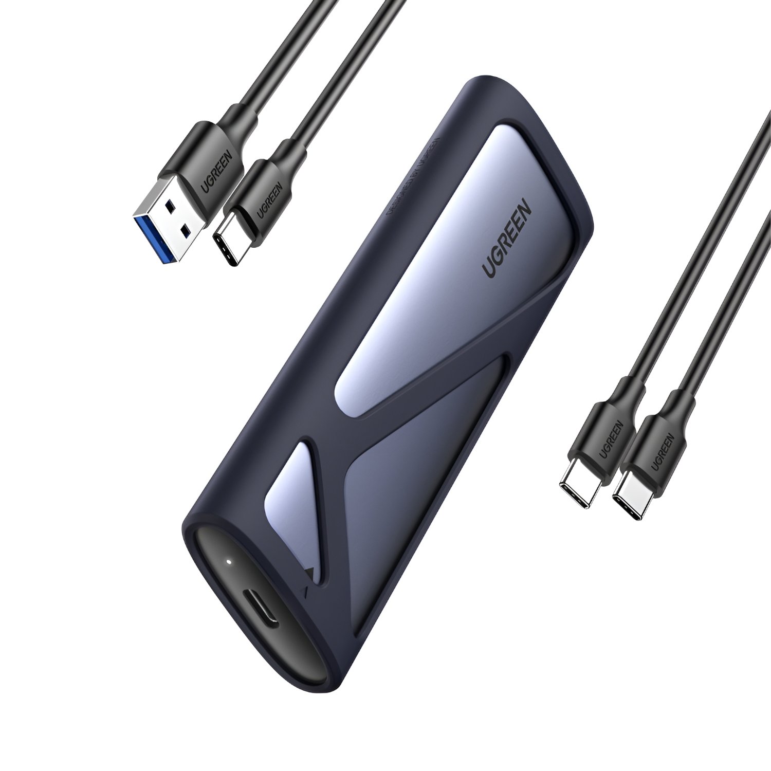 UGREEN CM400-90264 M.2 NVME/SATA SSD Enclosure (10Gbps) - Silver - Image 3