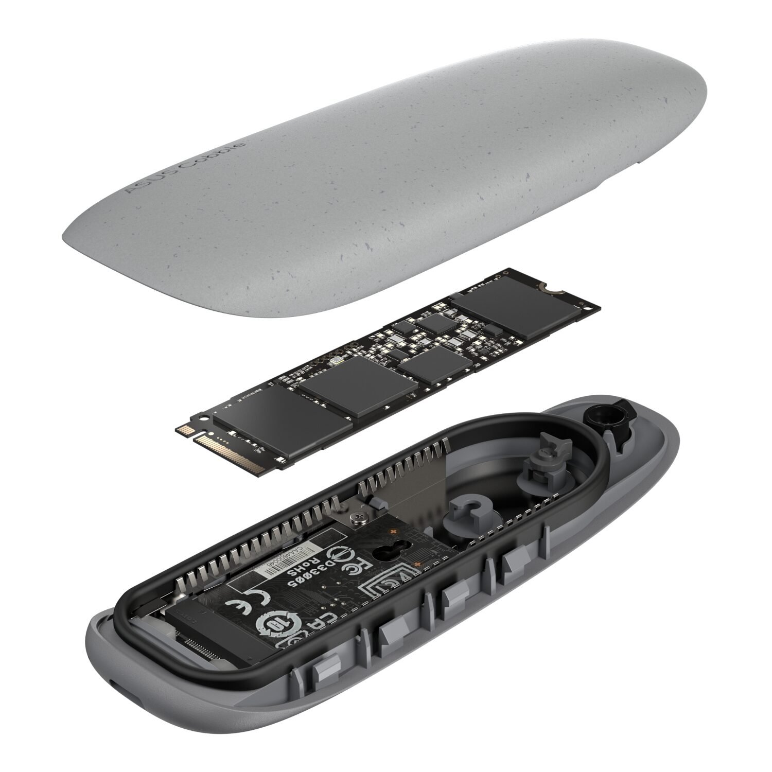 Asus Cobble M.2 SSD Enclosure - Grey - Image 6