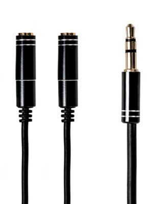 Gizzu 3-Pole Audio Splitter Cable - Black