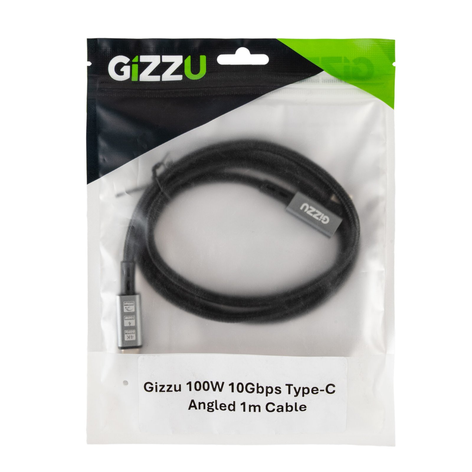 Gizzu 100W 10Gbps Type-C Angled 1m Cable - Image 3