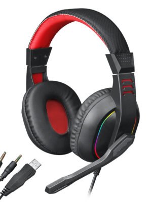 Redragon Over-Ear ARES Aux RGB Gaming Headset - Black