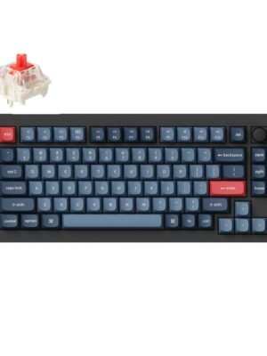 Keychron V1 Max QMK/VIA Wireless Custom Mechanical Keyboard | RED Switches - Black