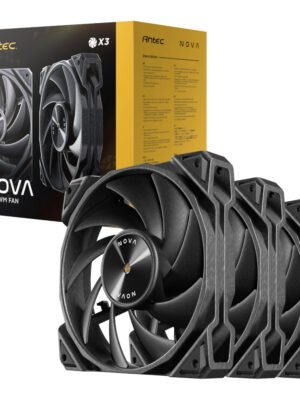 Antec NOVA 120 PWM Fan 3 Pack with Speed Controller - Black