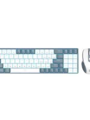 Redragon BS8772 Wireless Keyboard and Mouse Combo - Grey/White