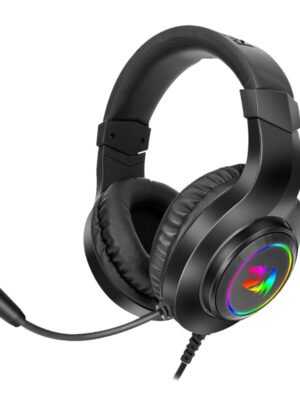 REDRAGON Over-Ear HYLAS Aux (Mic and Headset)|USB (Power Only)
RGB Gaming Headset - Black