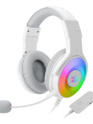 REDRAGON Over-Ear PANDORA USB (Power Only)|Aux (Mic and Headset) RGB Gaming Headset - White