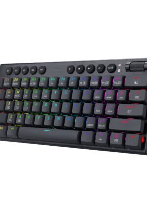 REDRAGON Horus Mini 61Key Red Switch RGB Low Profile Gaming Mechanical Keyboard - Black