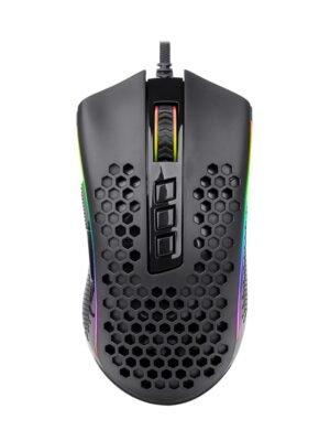 REDRAGON STORM 12400DPI 7 Buttons|Ergonomic Design|P3327 Optical Sensor|Lightweight Body|RGB Backlit gaming Mouse - Black