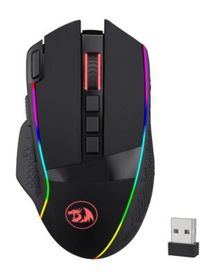 REDRAGON Enlightment 19000DPI RGB Wireless Gaming Mouse - Black