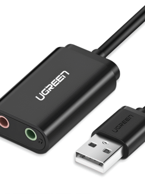 UGREEN USB to 3.5mm External Stereo Sound Adapter - Black