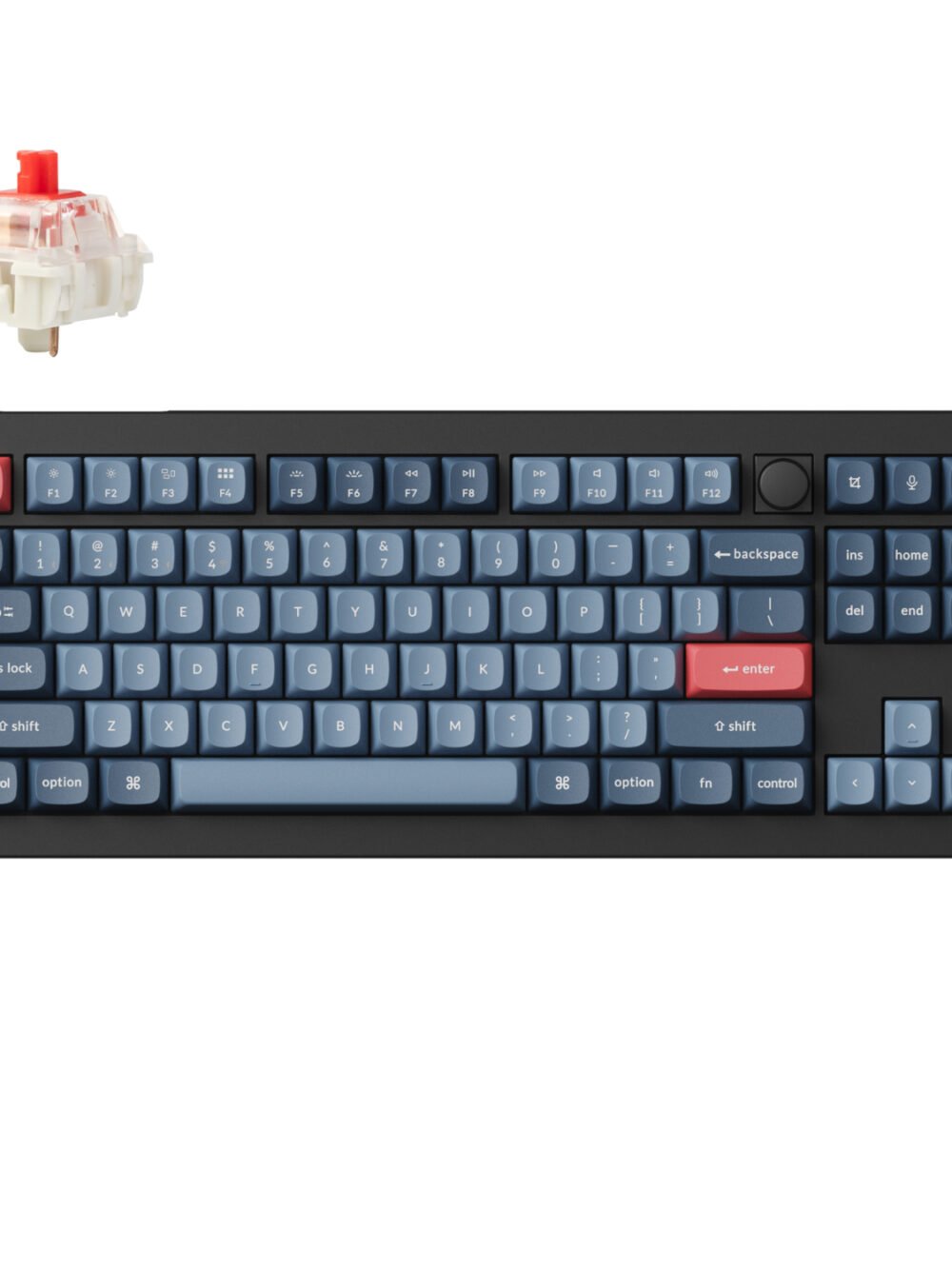 Keychron V3 Max QMK/VIA 80% Wireless Custom Mechanical Keyboard (Red Switch) – Carbon Black