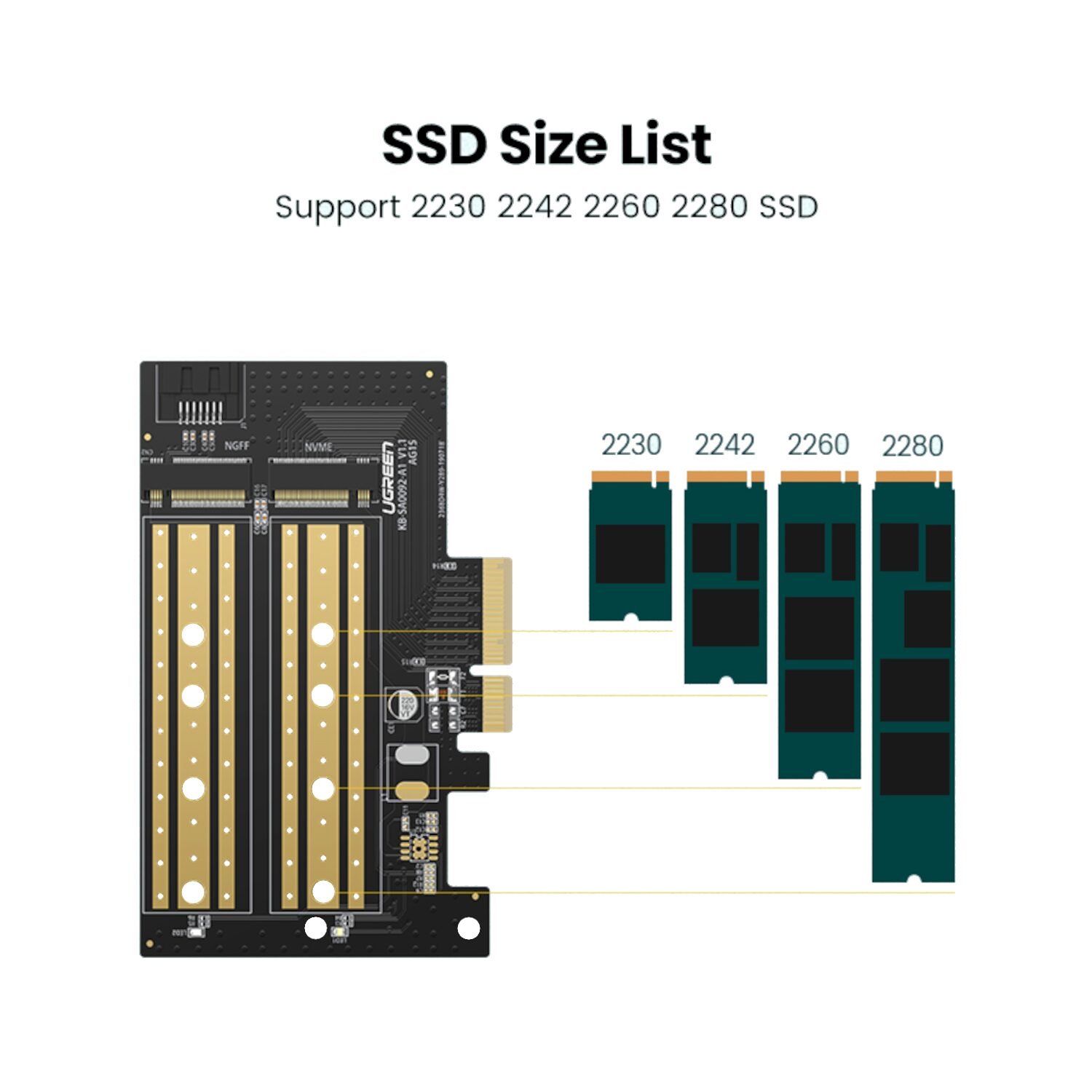 UGREEN CM302 M.2 M/B-Key to PCI-E 3.0 Expansion Card - Image 3