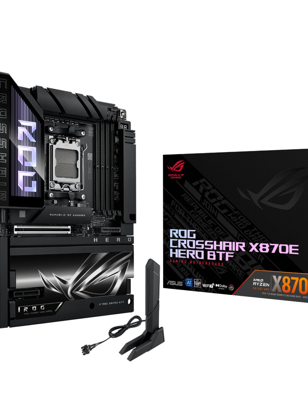 ASUS ROG CROSSHAIR X870E HERO BTF AMD AM5 ATX Gaming Motherboard