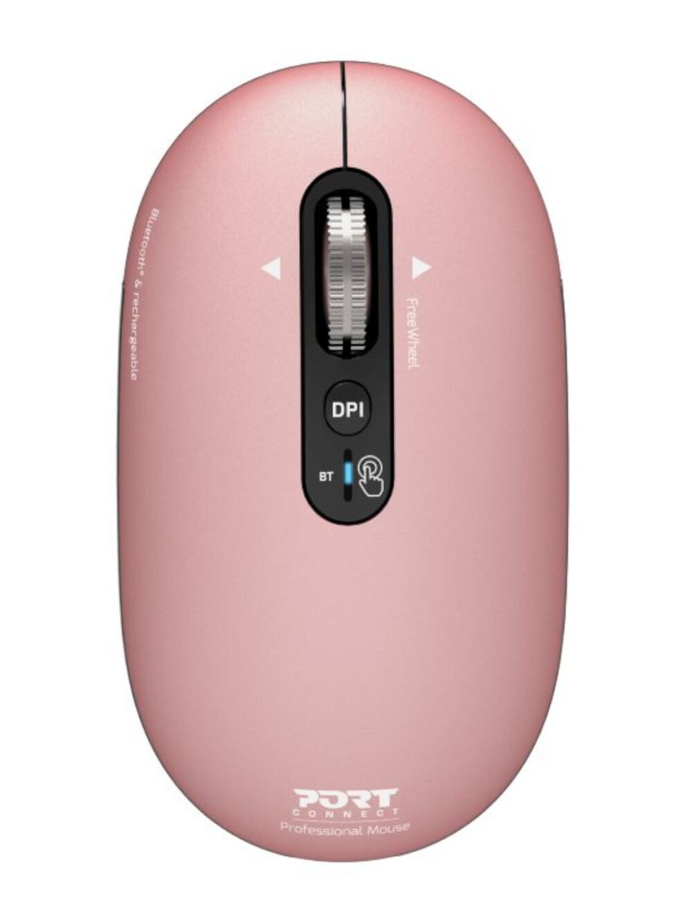 Port Connect PURE MAC Rechargeable Wireless and Bluetooth Mouse - Copper Rose