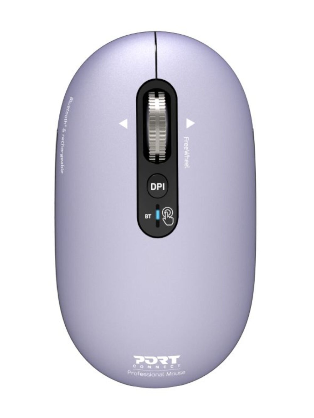 Port Connect PURE MAC Rechargeable Wireless and Bluetooth Mouse - Iris