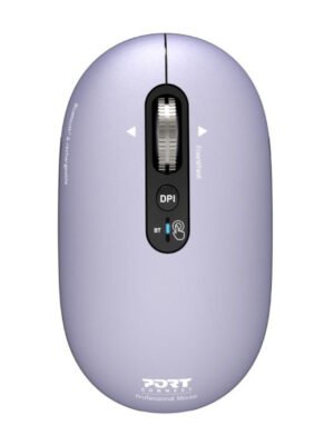 Port Connect PURE MAC Rechargeable Wireless and Bluetooth Mouse - Iris