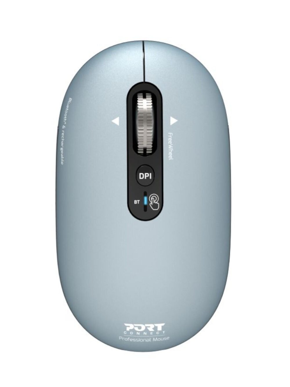 Port Connect PURE MAC Rechargeable Wireless and Bluetooth Mouse - Storm