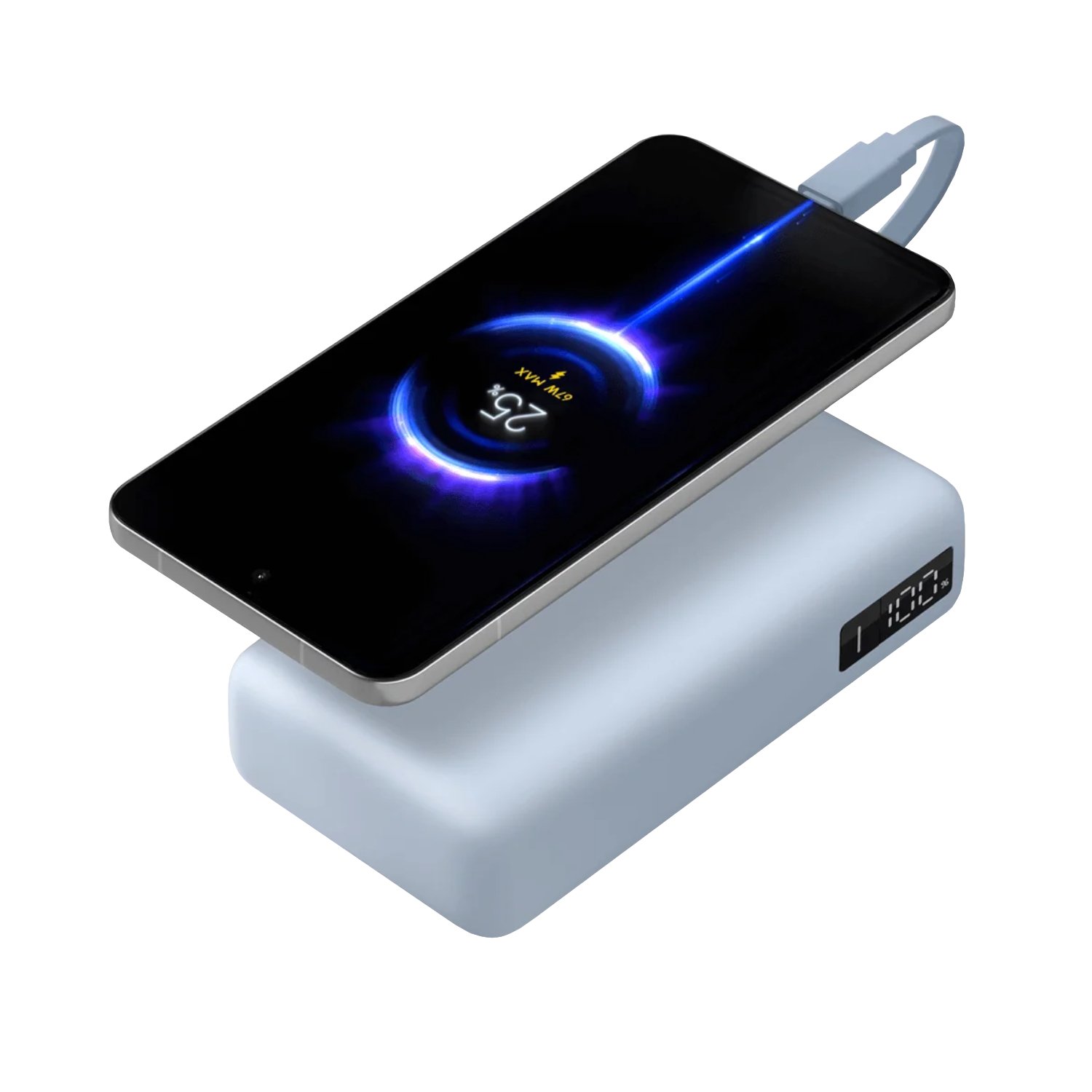 Xiaomi 67W Power Bank 20000 (Integrated Cable) - Ice Blue - Image 3