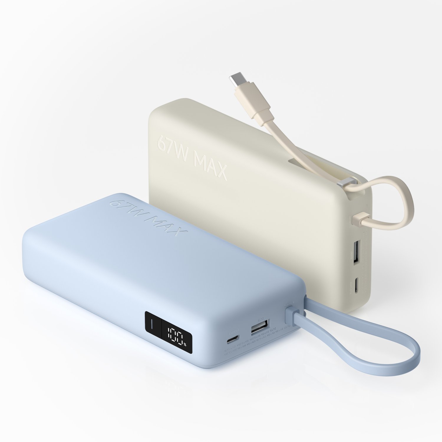 Xiaomi 67W Power Bank 20000 (Integrated Cable) - Ice Blue - Image 5