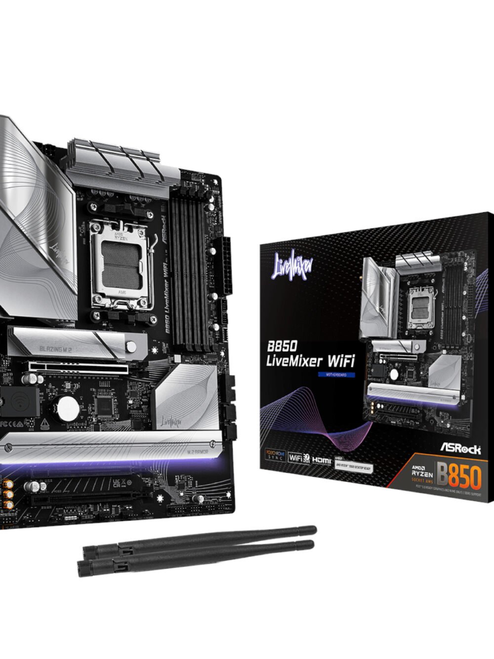 ASRock B850 LiveMixer WiFi AM5 ATX Gaming Motherboard
