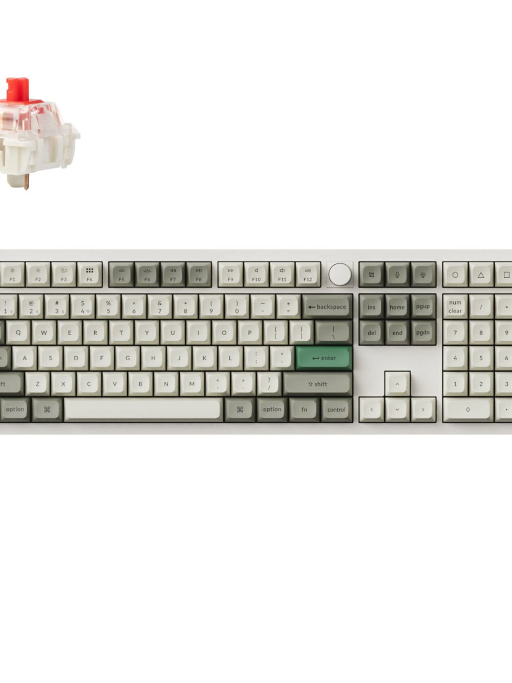 Keychron Q6 Max QMK/VIA Wireless Custom Mechanical Keyboard KSA Gateron Red Jupiter Switches - Shell White