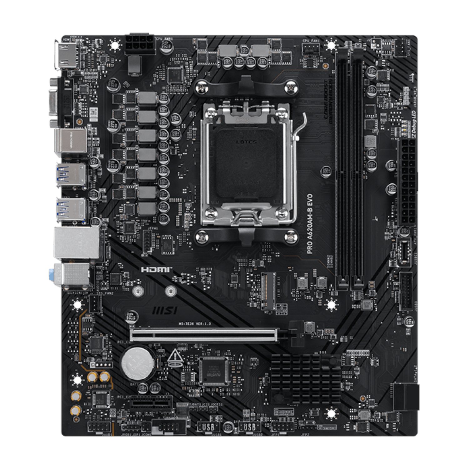 MSI PRO A620AM-B EVO AM5 M-ATX Motherboard - Image 2