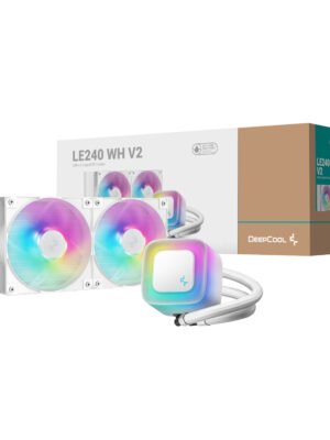 DeepCool LE240 V2 240mm ARGB AIO CPU Liquid Cooler - White