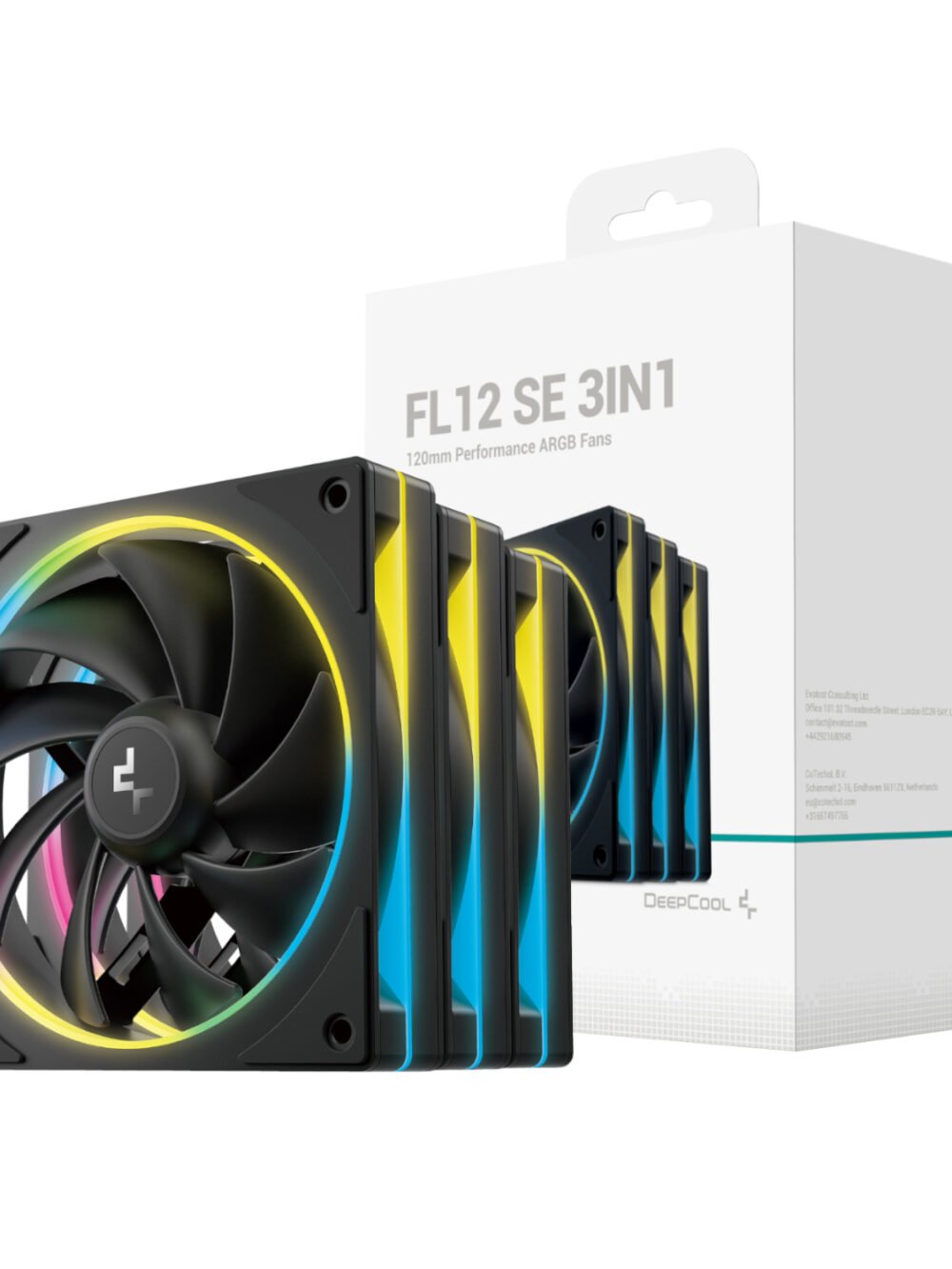 DeepCool FL12 SE 3-in-1 ARGB 120mm Fan Pack - Black