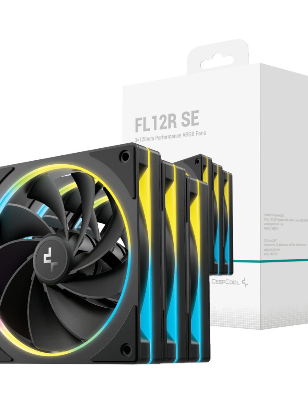 DeepCool FL12R SE 3-in-1 ARGB 120mm PWM 3 Fan Pack - Black