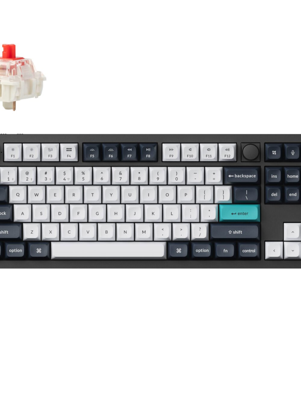 Keychron Q3 Max 80% Full Assembled Knob Red Switch Hot-Swap Gateron Jupiter RGB Wireless Keyboard - Black