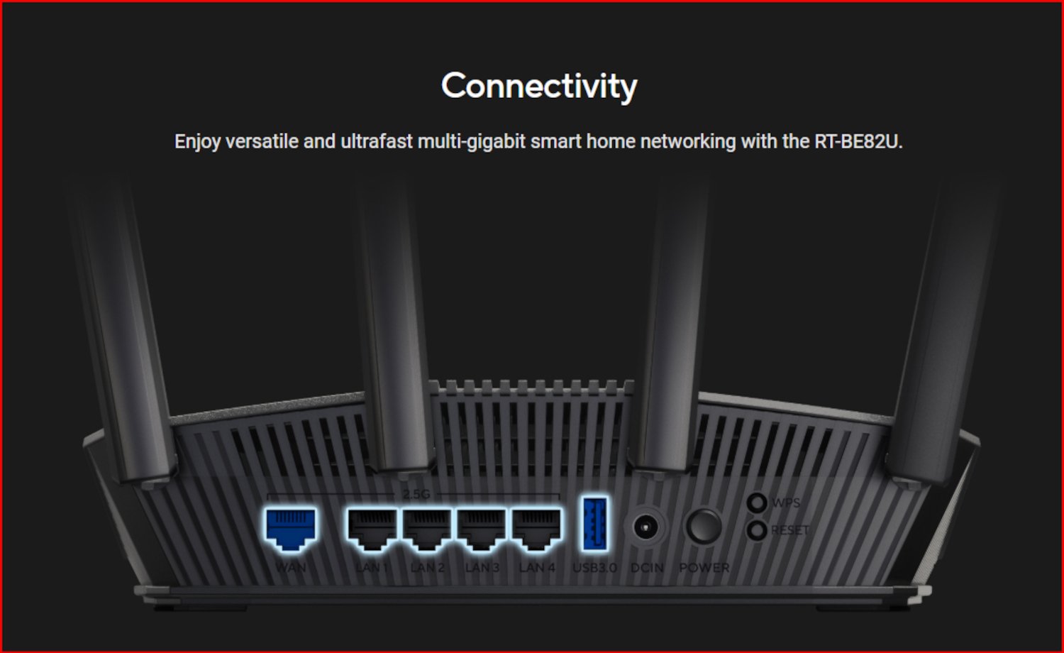 ASUS RT-BE82U Wi-Fi 7 Dual-Band 2.5GbE Router - Black - Image 4