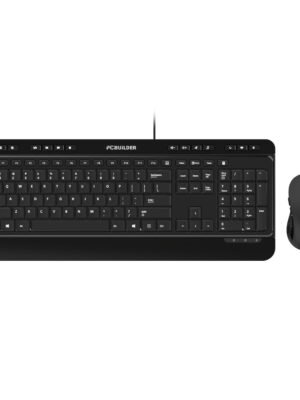 PCBuilder ALPHA Silent Wired Keyboard and Mouse Combo