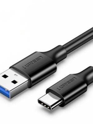 UGREEN Type-C to USB 3.0 Cable 1m – Fast Charging 3A, 5Gbps Sync – Black