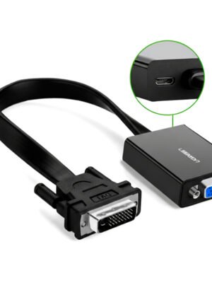 UGREEN DVI-D 24+1 to VGA Active Video Adapter (Male to Female) – Black
