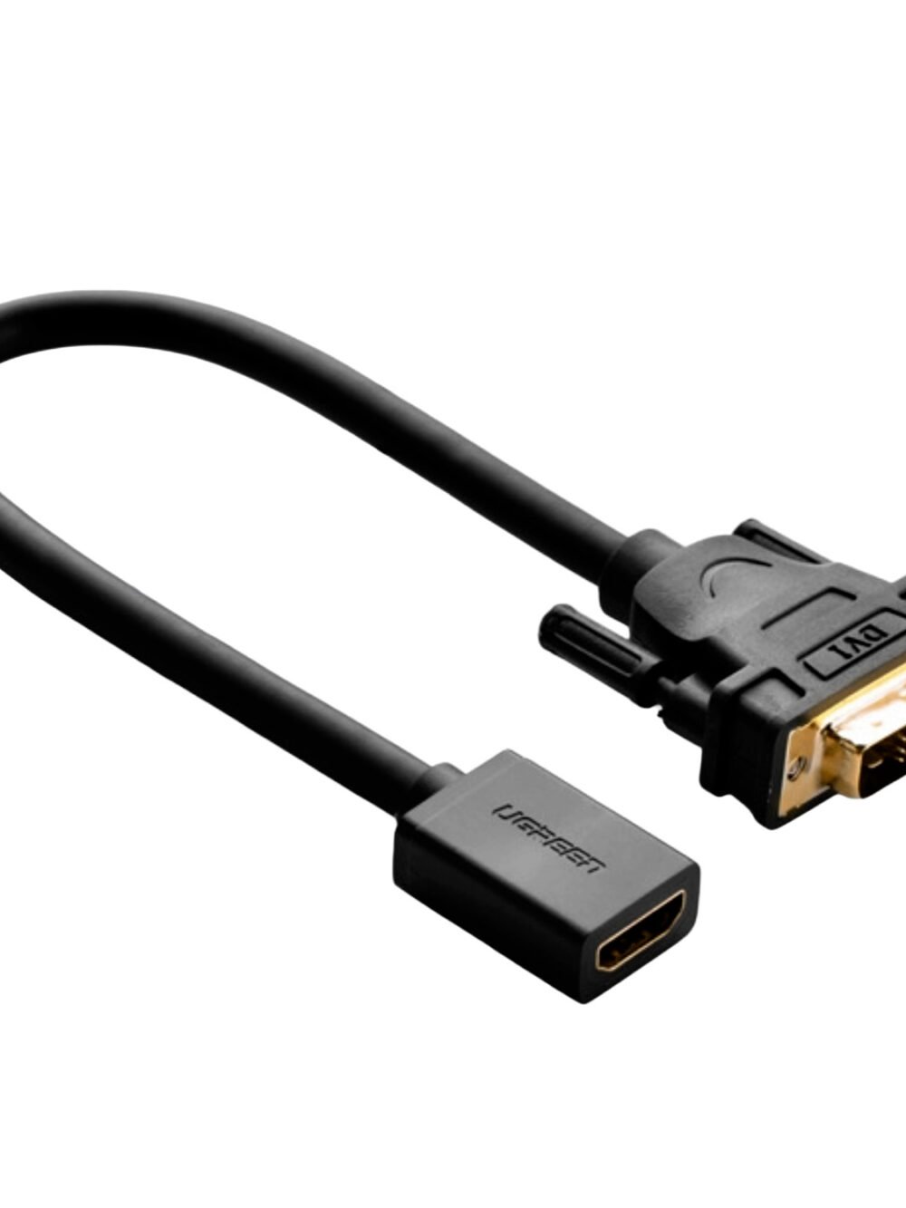 UGREEN DVI to HDMI Cable Adapter 15cm | Male to Female | 1080p Full HD – Black
