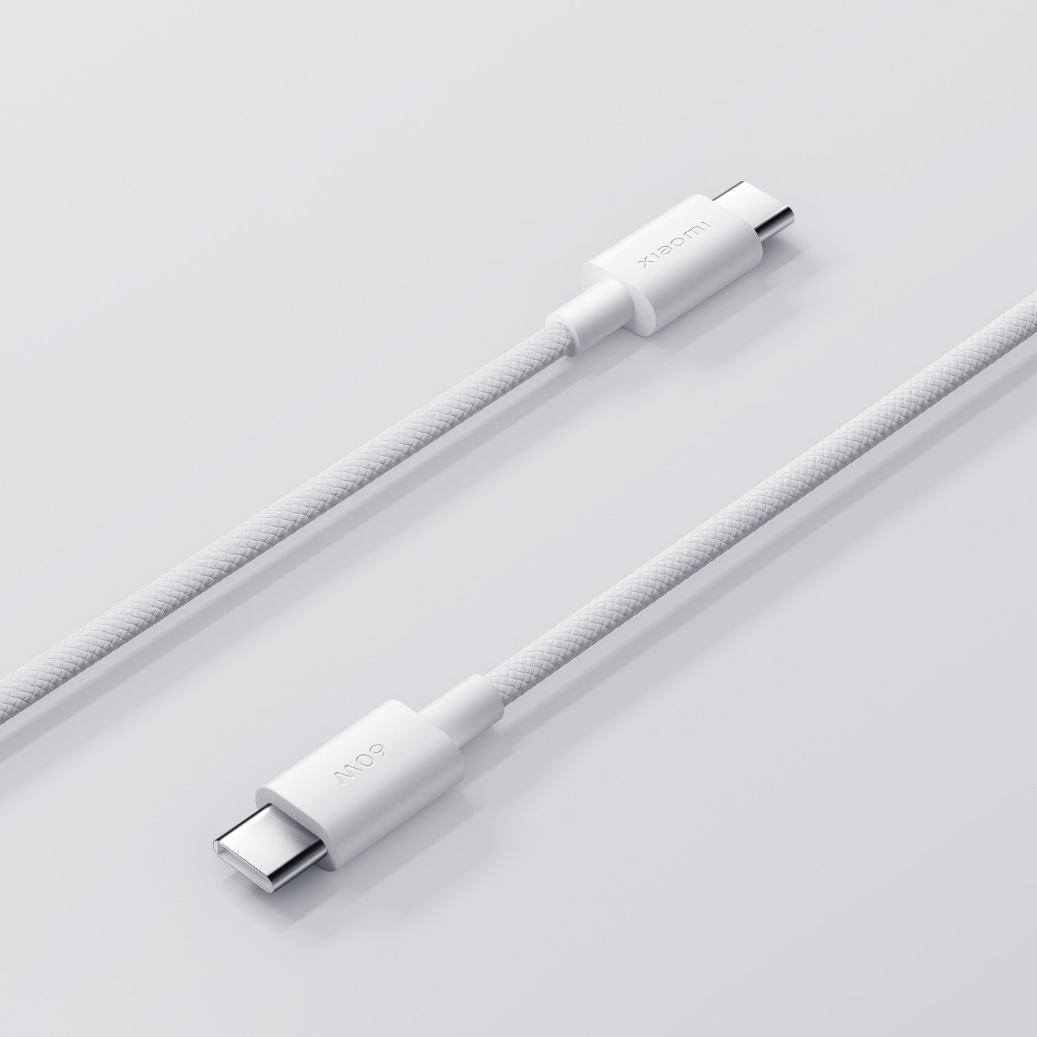 Xiaomi 3A Braided USB Type-C to USB Type-C Cable 1M - White - Image 2