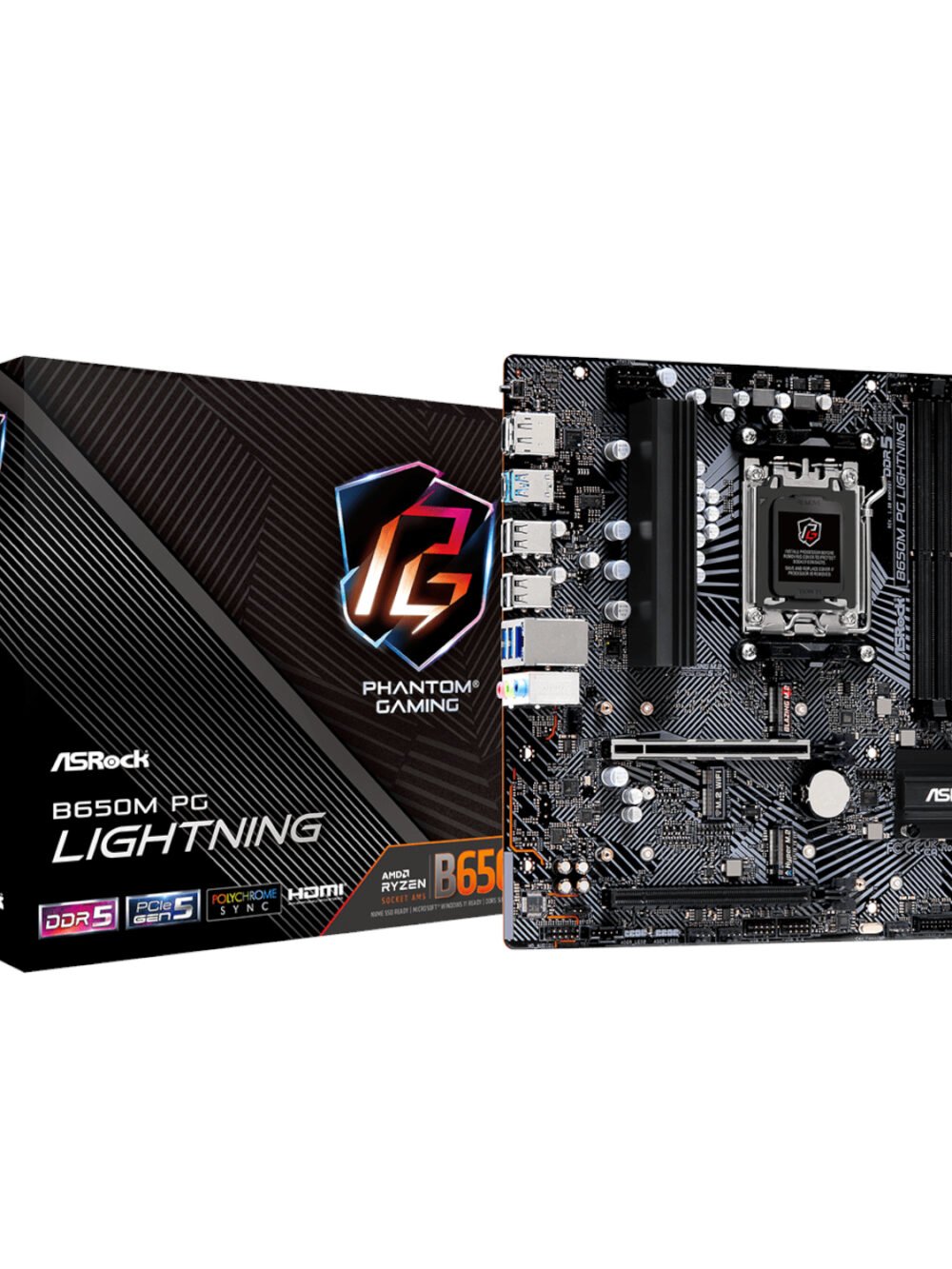 ASRock B650M PG Lightning AMD AM5 Micro ATX Motherboard