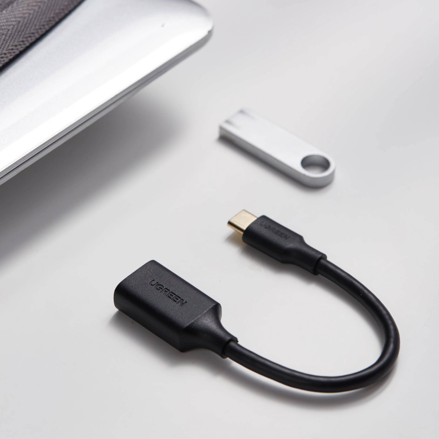 UGREEN Type-C to USB-A Adapter (Male to Female, 15cm)– Black - Image 3