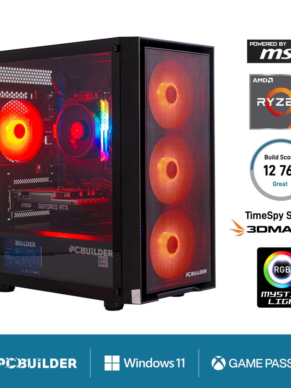 PCBuilder Ryzen 5 8400F RECON Windows 11 Gaming PC