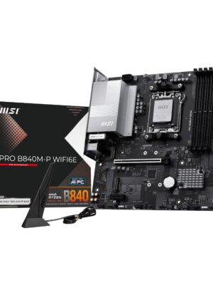 MSI PRO B840M-P Wi-Fi 6E AMD AM5 MATX Gaming Motherboard