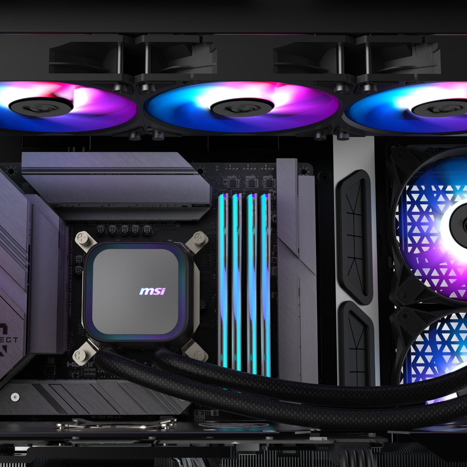 MSI MAG Coreliquid A13 360 AIO Liquid CPU Cooler - Black - Image 4