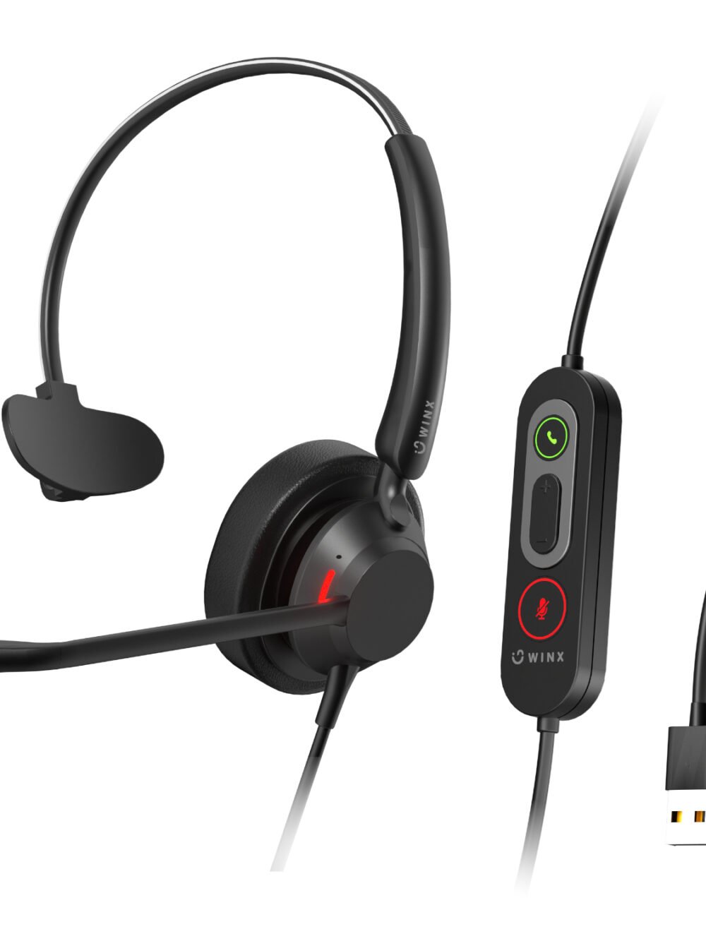 WINX CALL Pro 2 Mono AI Noise Cancelling Headset