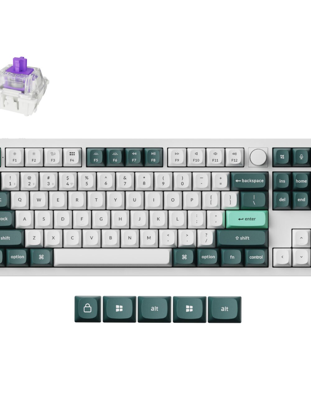 Keychron Q3 HE QMK 80% Wireless Custom Mechanical Keyboard (Nebula Switch) - Shell White