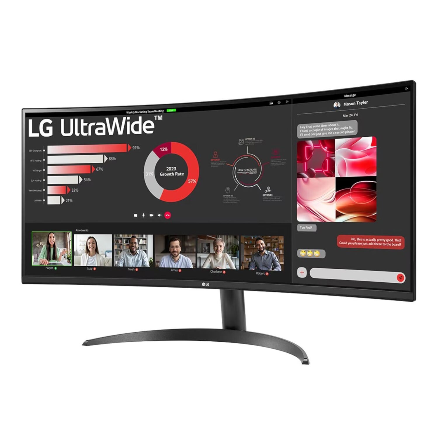 LG UltraWide 34" QHD VA Curved Monitor 100Hz - Image 2